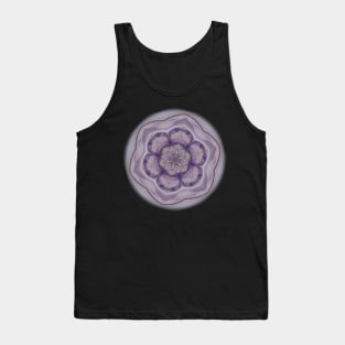 Fractal kaleidoscope flower in purple Tank Top